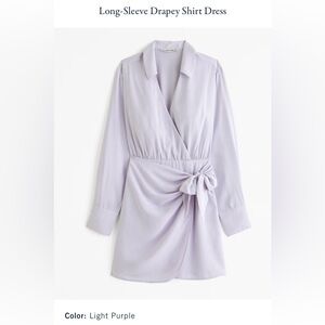 Long sleeve drapey shirt dress